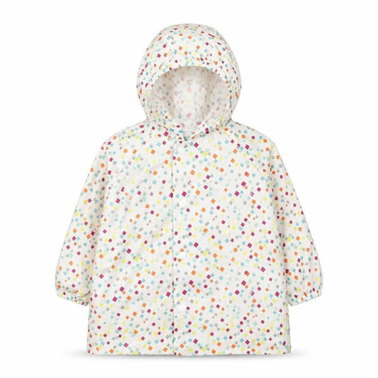 Hippy Chick by BUMKINS Girls Multicoloured Spotted  Rain Coat Coat Size 18 Months   Button - Elastic hood