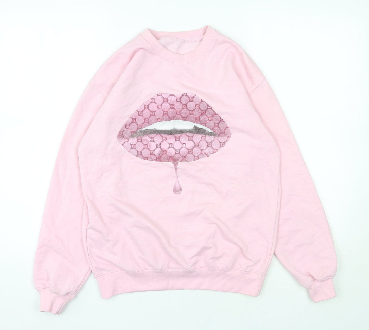Preworn Womens Pink  Cotton Pullover Sweatshirt Size S  Pullover