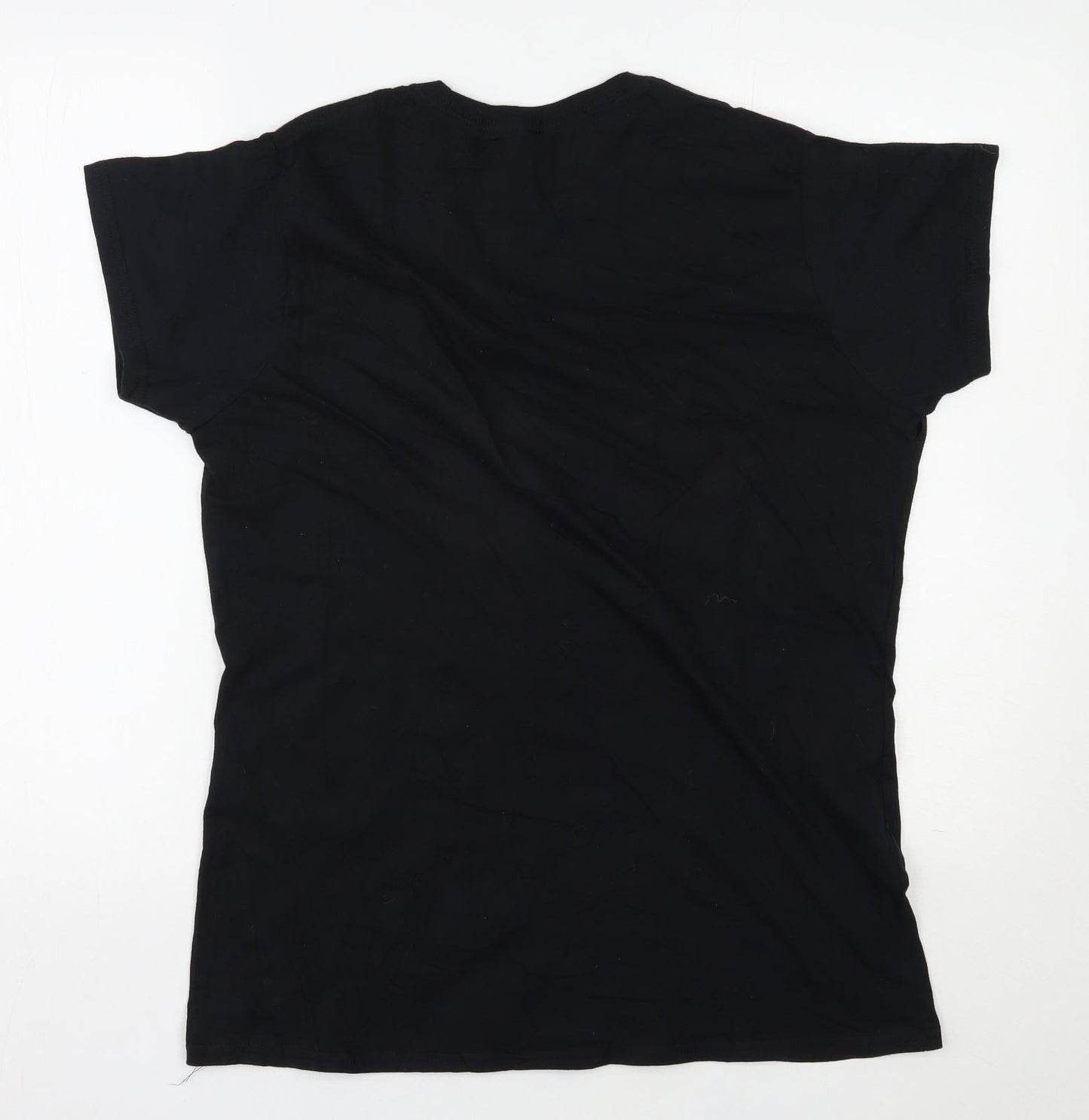 Gildan Womens Black  Cotton Basic T-Shirt Size 2XL Round Neck - Made in 1958