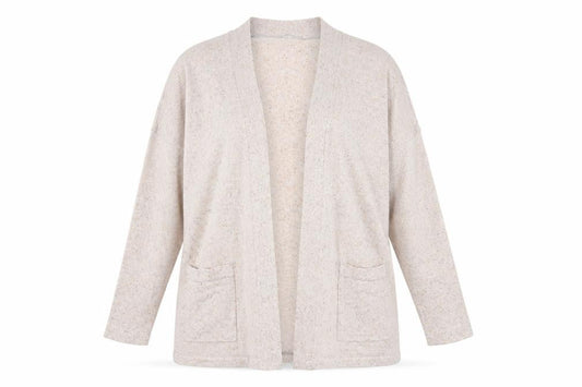 Mango Womens Beige V-Neck  Polyester Cardigan Jumper Size S