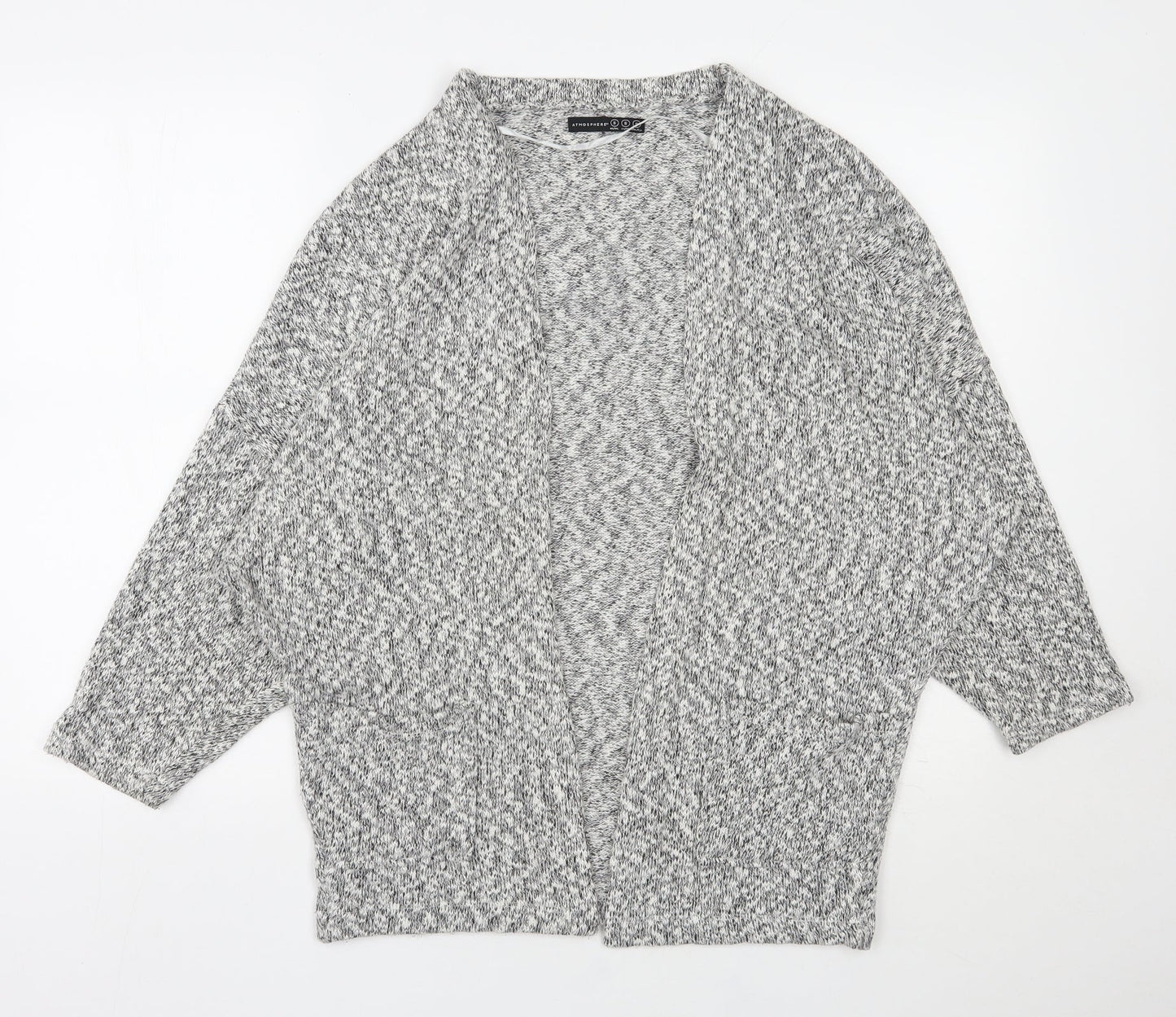 Atmosphere Womens Grey V-Neck  Cotton Cardigan Jumper Size S