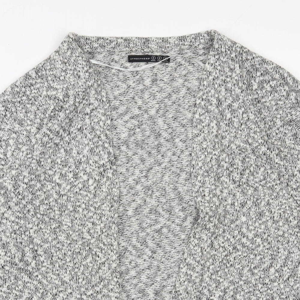 Atmosphere Womens Grey V-Neck  Cotton Cardigan Jumper Size S