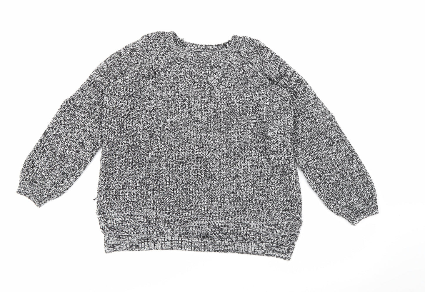 Atmosphere Womens Grey Square Neck  Cotton Pullover Jumper Size 8   - Cold Shoulder