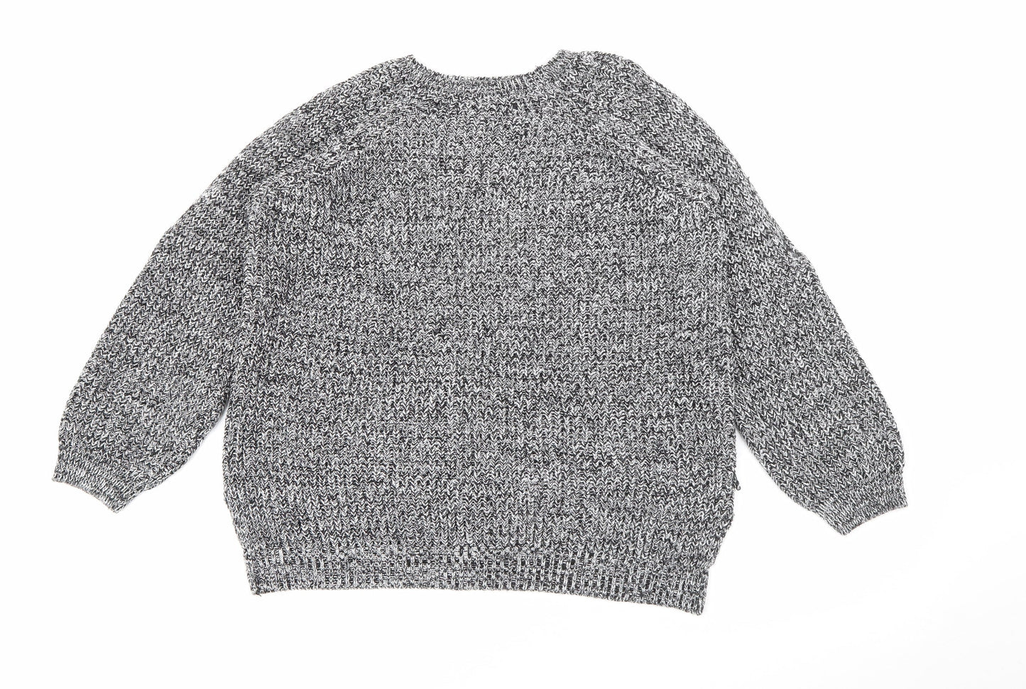Atmosphere Womens Grey Square Neck  Cotton Pullover Jumper Size 8   - Cold Shoulder