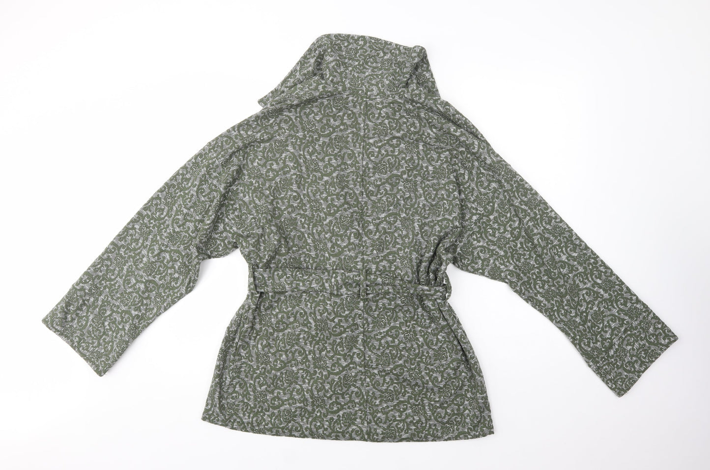 Kekoo Womens Green Paisley  Jacket Blazer Size M  Button