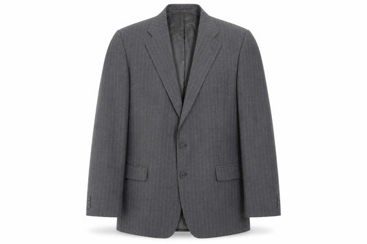 Scott International Mens Grey Striped  Gilet Blazer Size L  Button