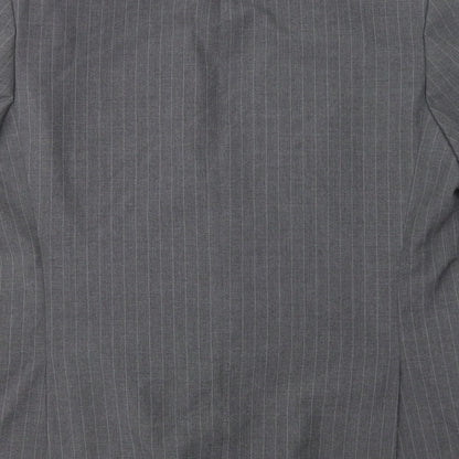 Scott International Mens Grey Striped  Gilet Blazer Size L  Button