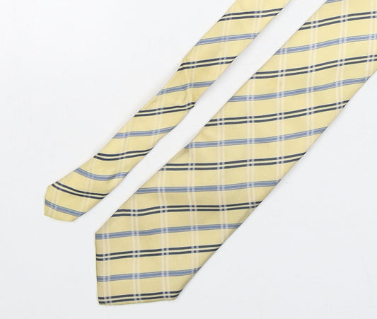 Frangi  Mens Multicoloured Plaids & Checks Silk Pointed Tie One Size