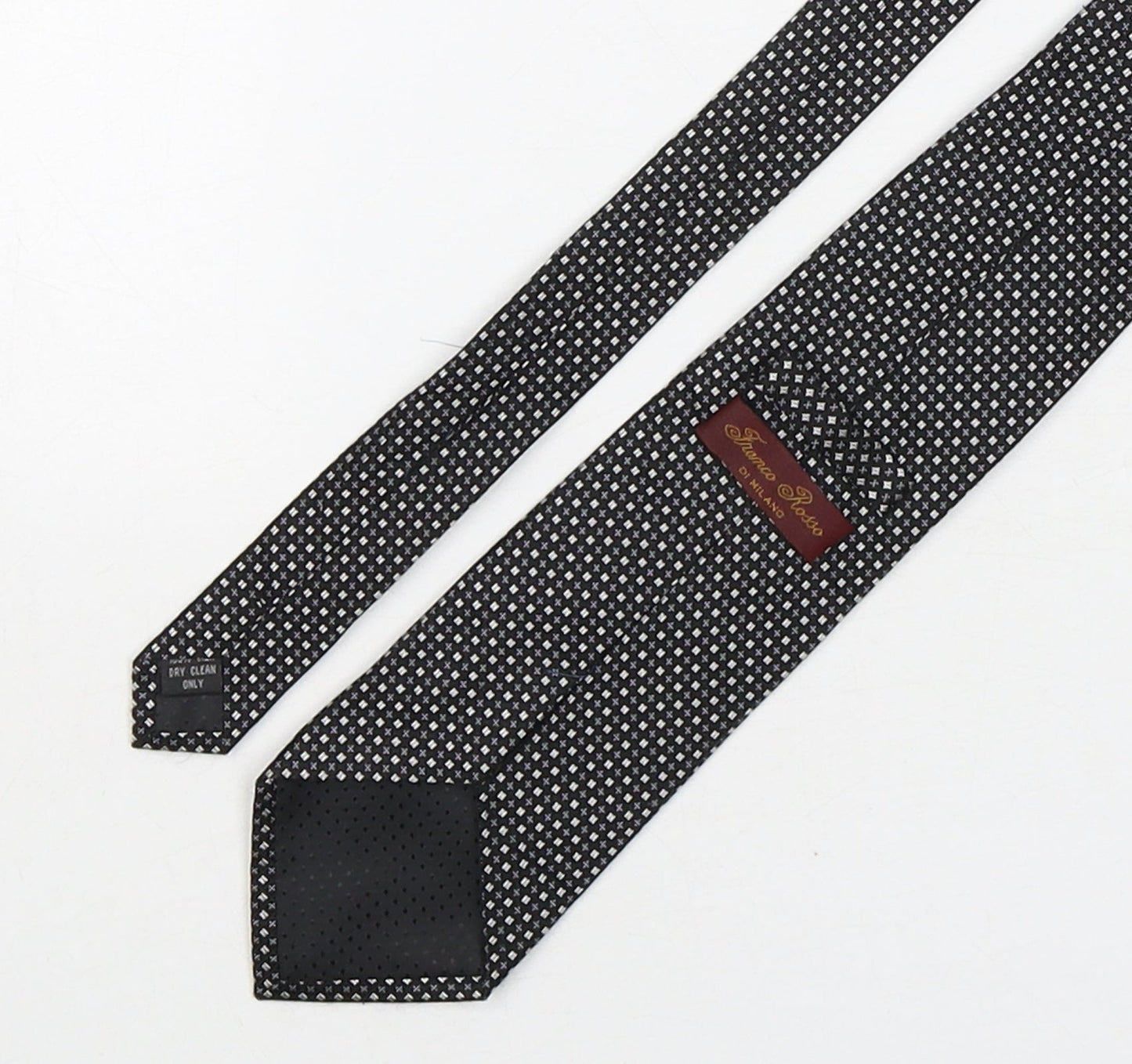 Franco Rosso  Mens Multicoloured Geometric Silk Pointed Tie One Size