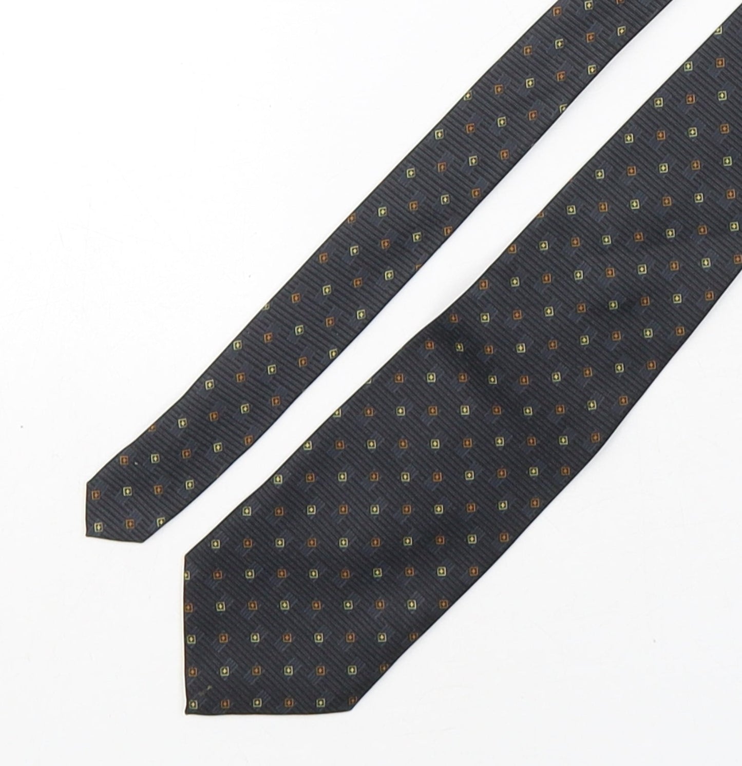 Copperstone Mens Multicoloured Geometric Polyester Pointed Tie One Size