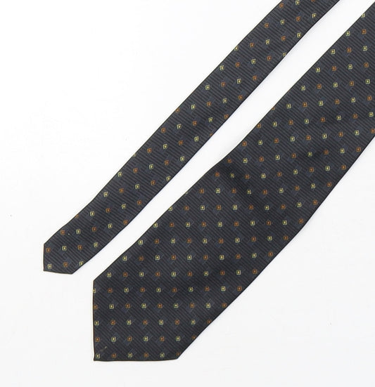 Copperstone Mens Multicoloured Geometric Polyester Pointed Tie One Size
