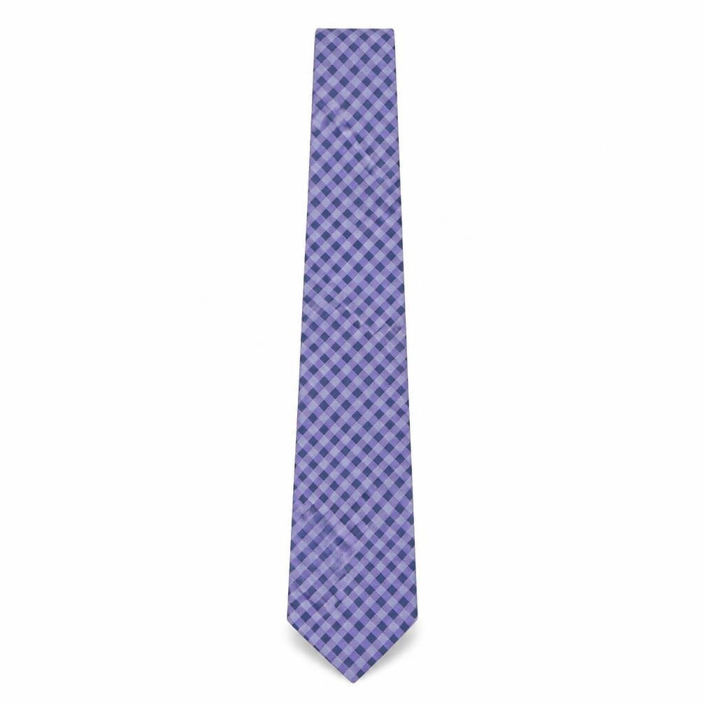BHS Mens Purple Plaids & Checks Polyester Pointed Tie One Size