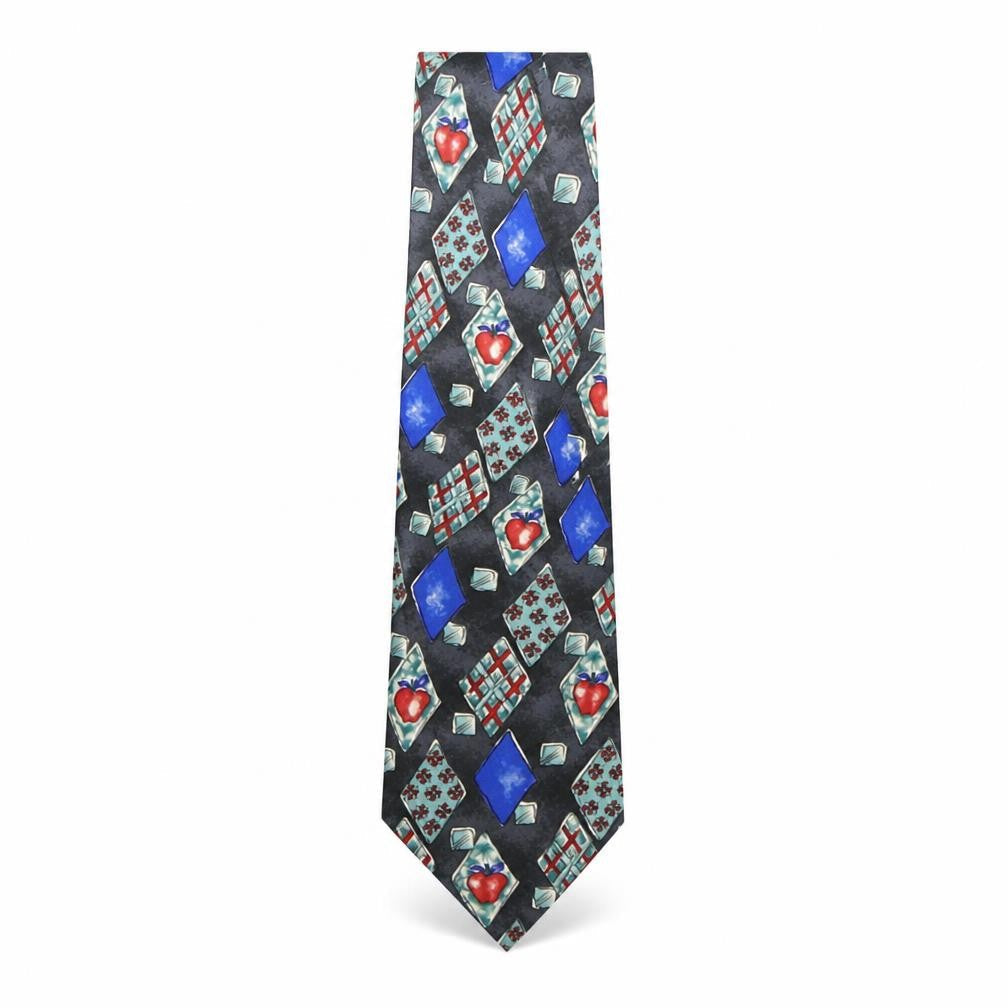 Jonelle  Mens Multicoloured Geometric Silk Pointed Tie One Size