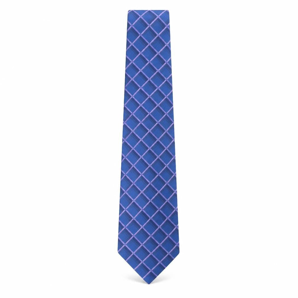 Debenhams Mens Blue Plaids & Checks Polyester Pointed Tie One Size
