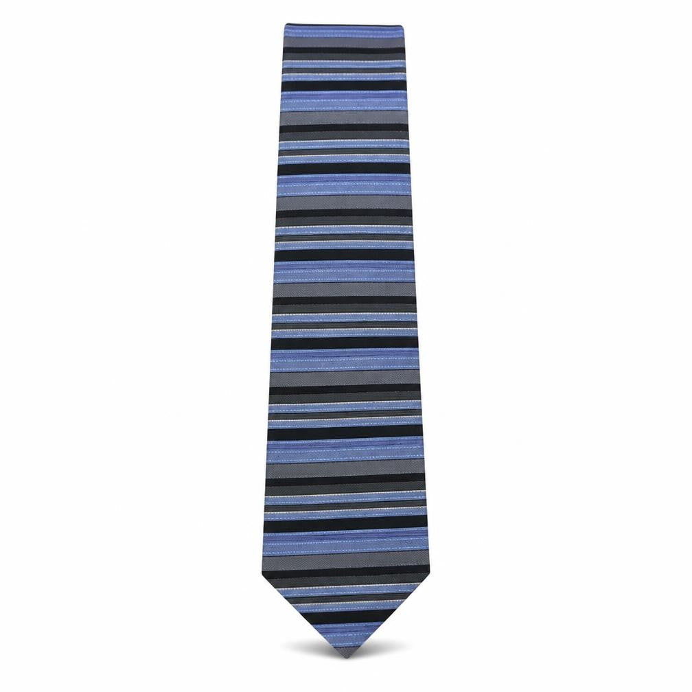 Slaters Mens Multicoloured Striped Silk Pointed Tie One Size