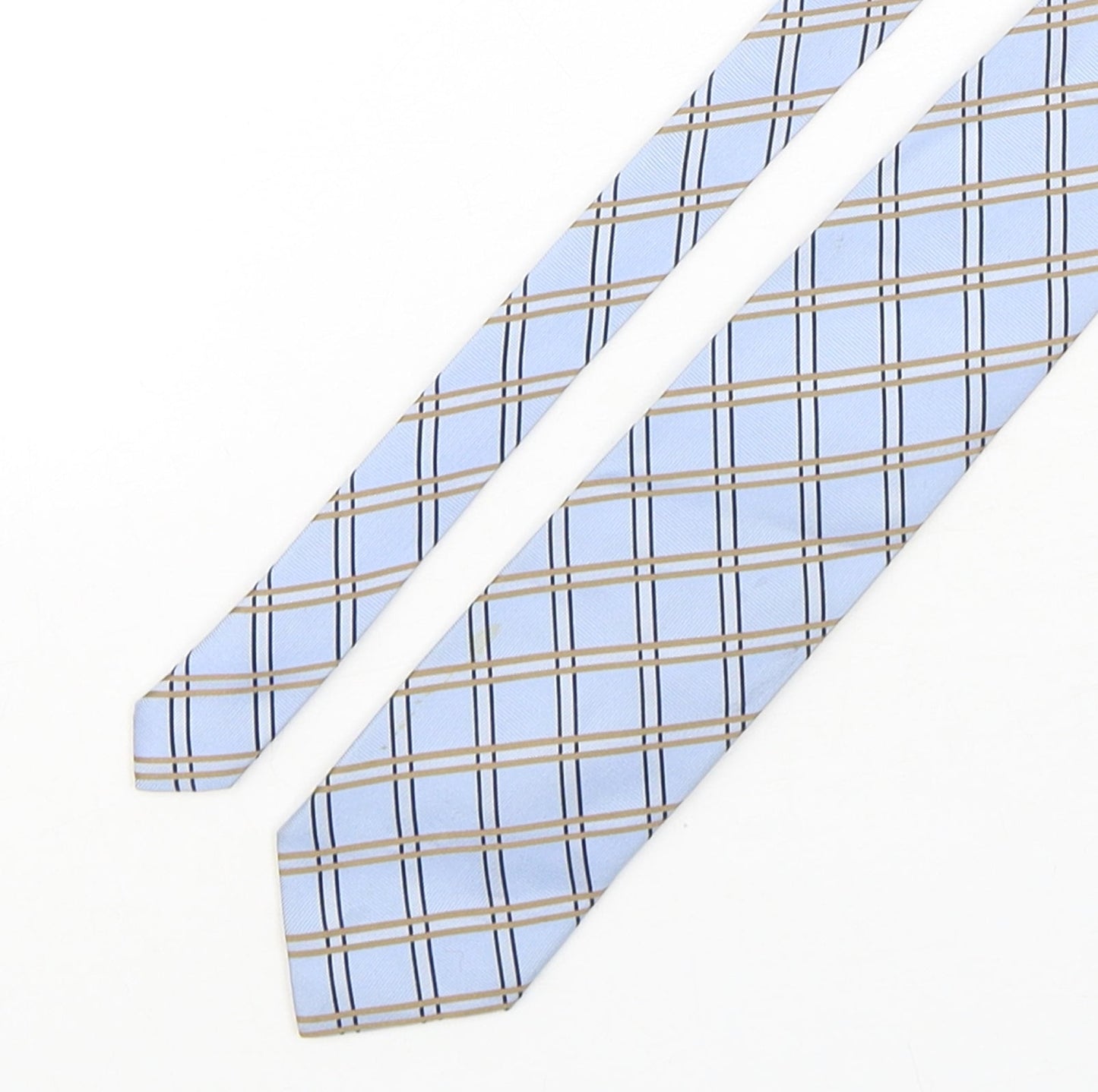 Fellini Mens Multicoloured Plaids & Checks Silk Pointed Tie One Size