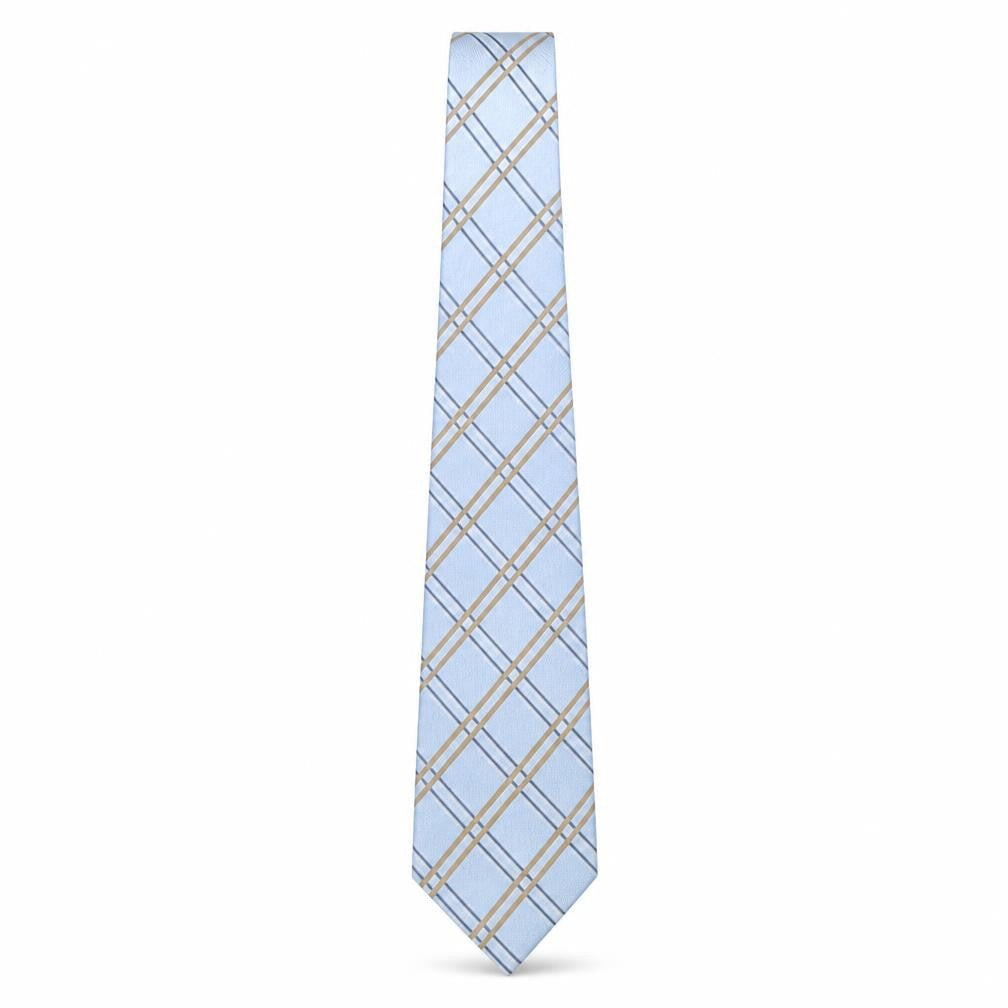 Fellini Mens Multicoloured Plaids & Checks Silk Pointed Tie One Size