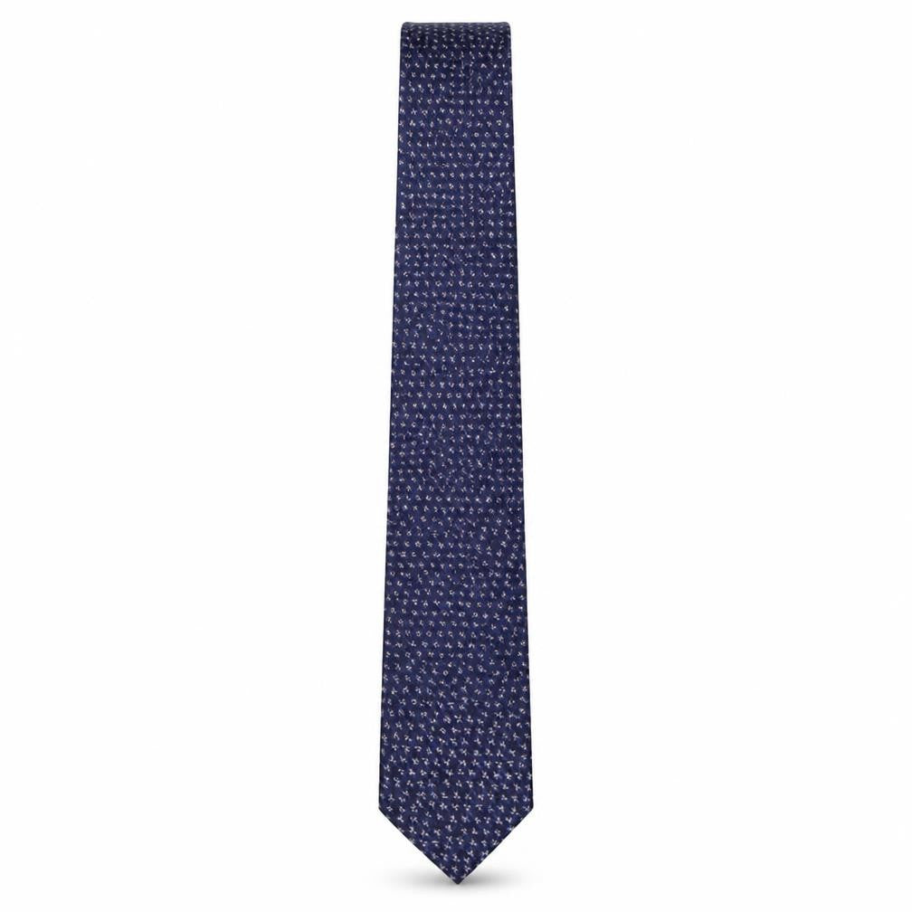 Vissioni Mens Multicoloured Geometric Microfibre Pointed Tie One Size