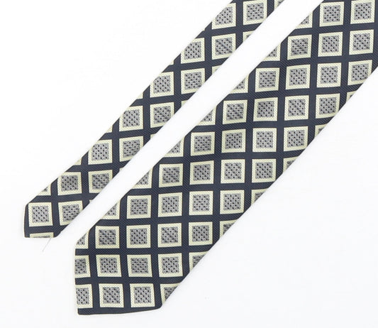 Burton  Mens Multicoloured Geometric Polyester Pointed Tie One Size