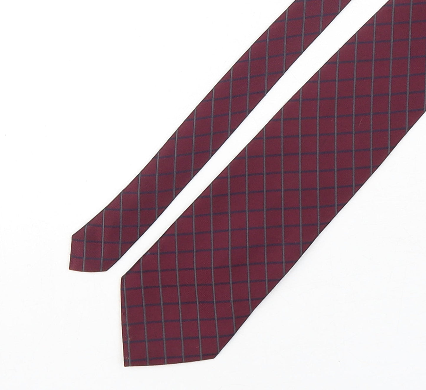 Debenhams  Mens Purple Plaids & Checks Polyester Pointed Tie One Size