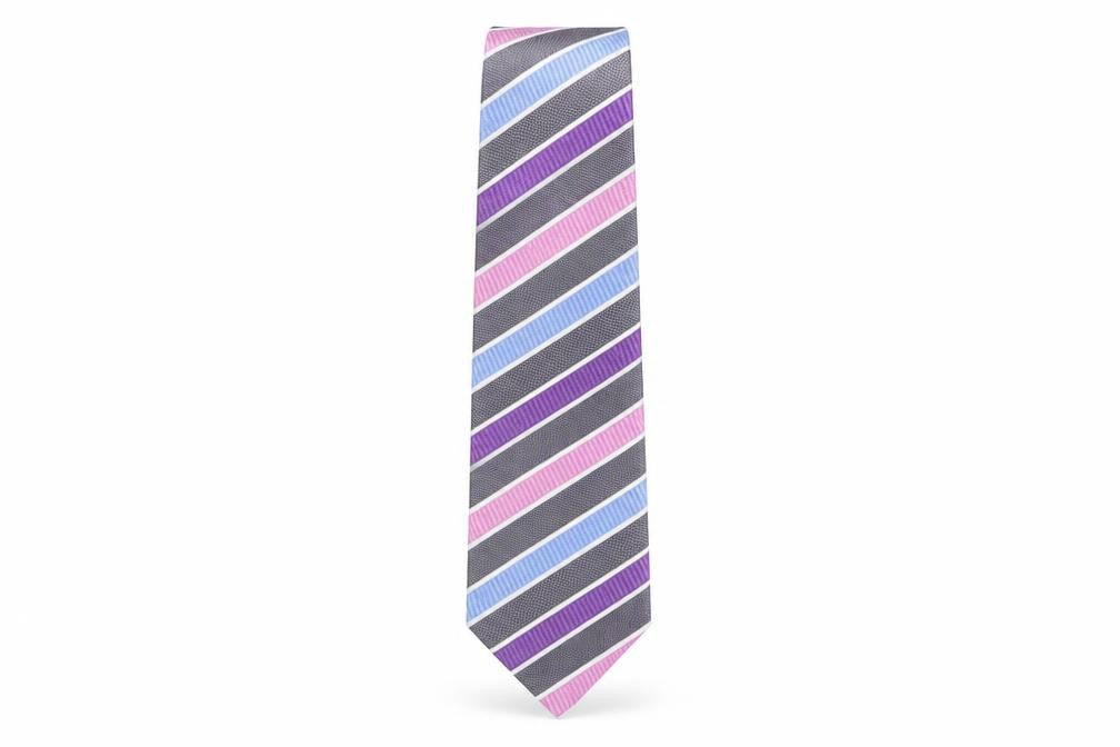 Marks & Spencer Mens Multicoloured Striped Silk Pointed Tie One Size