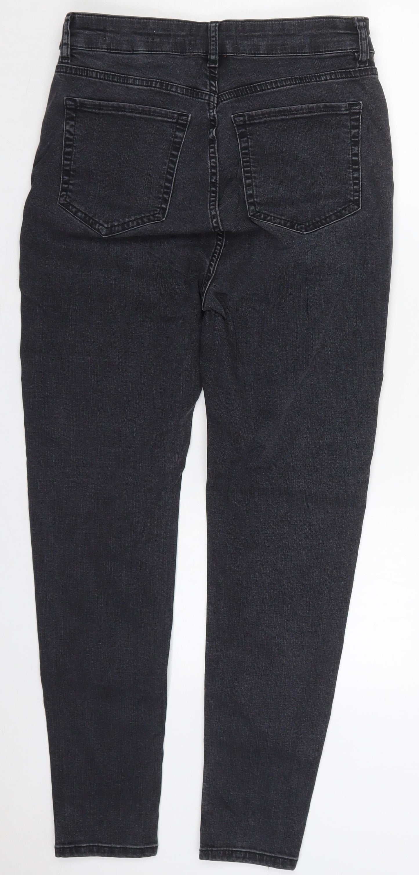 Marks and Spencer Womens Grey  Lyocell Skinny Jeans Size 12 L27 in Regular Button