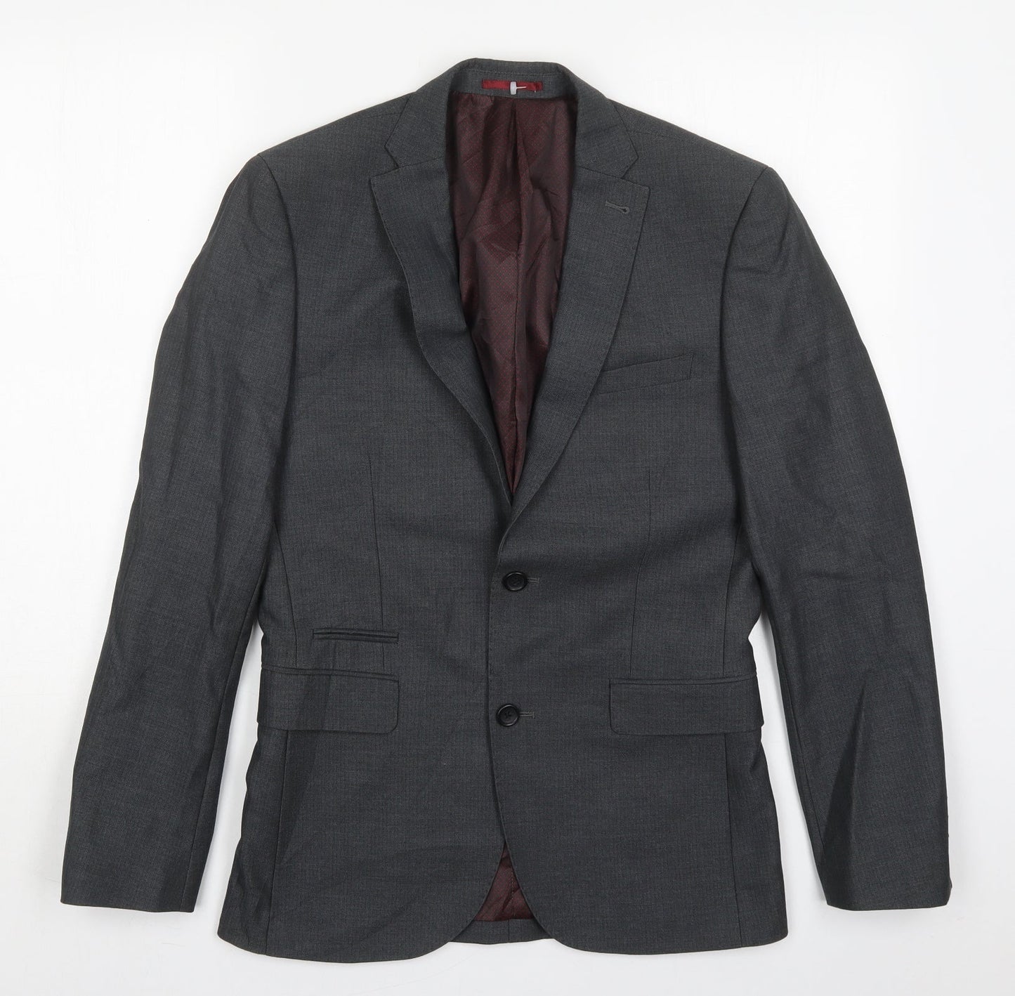 NEXT Mens Grey  Polyester Jacket Suit Jacket Size 36
