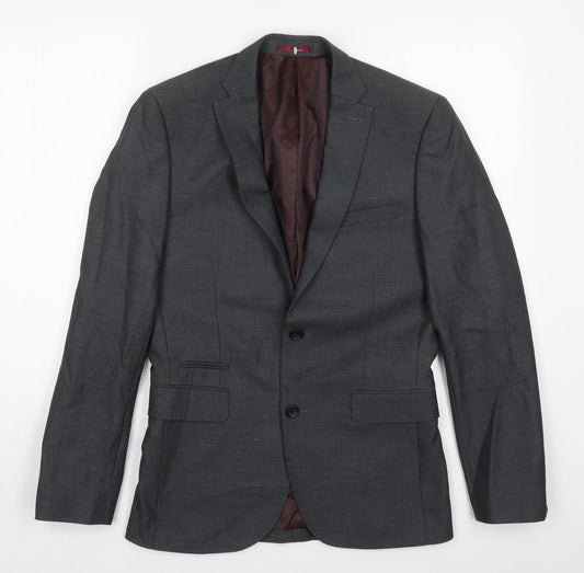 NEXT Mens Grey  Polyester Jacket Suit Jacket Size 36