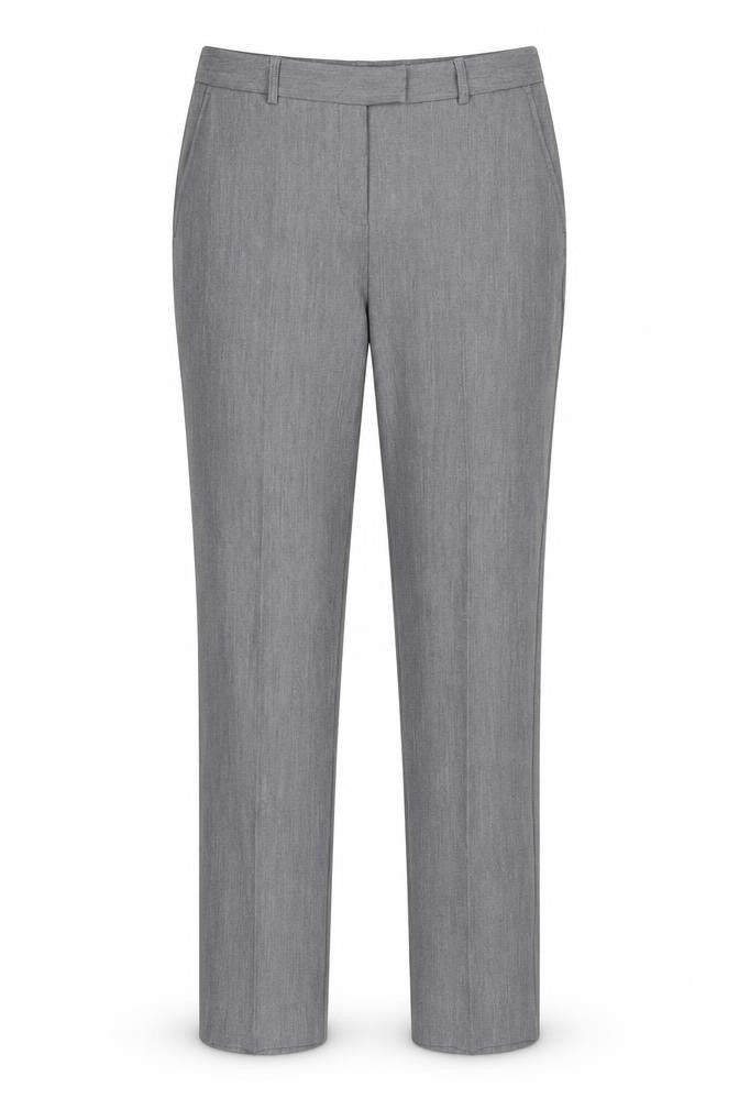 Papaya Womens Grey  Polyester Trousers  Size 10 L23.5 in Regular Hook & Eye