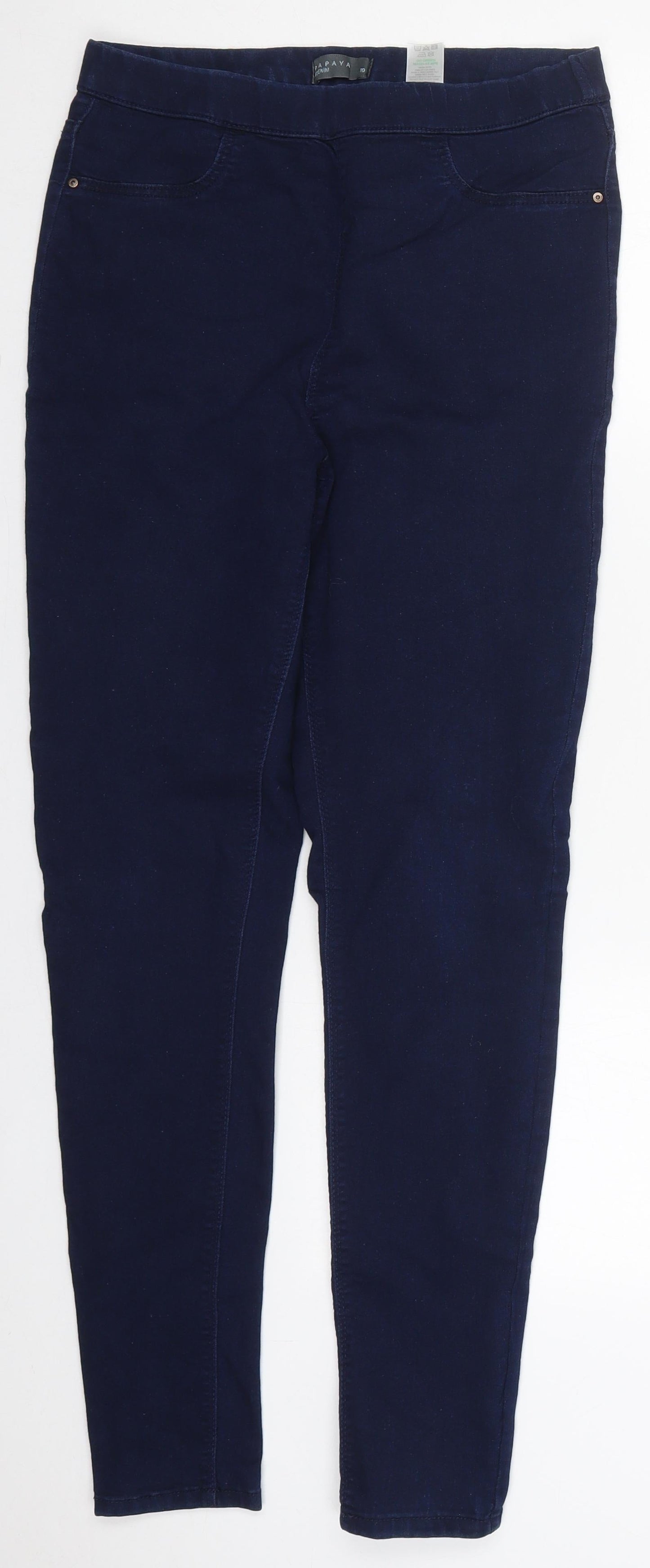 Papaya Womens Blue  Cotton Jegging Jeans Size 10 L27 in Regular