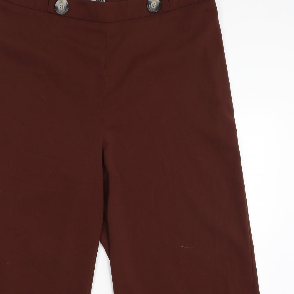 Dorothy Perkins Womens Brown  Polyester Trousers  Size 16 L25 in Regular Zip