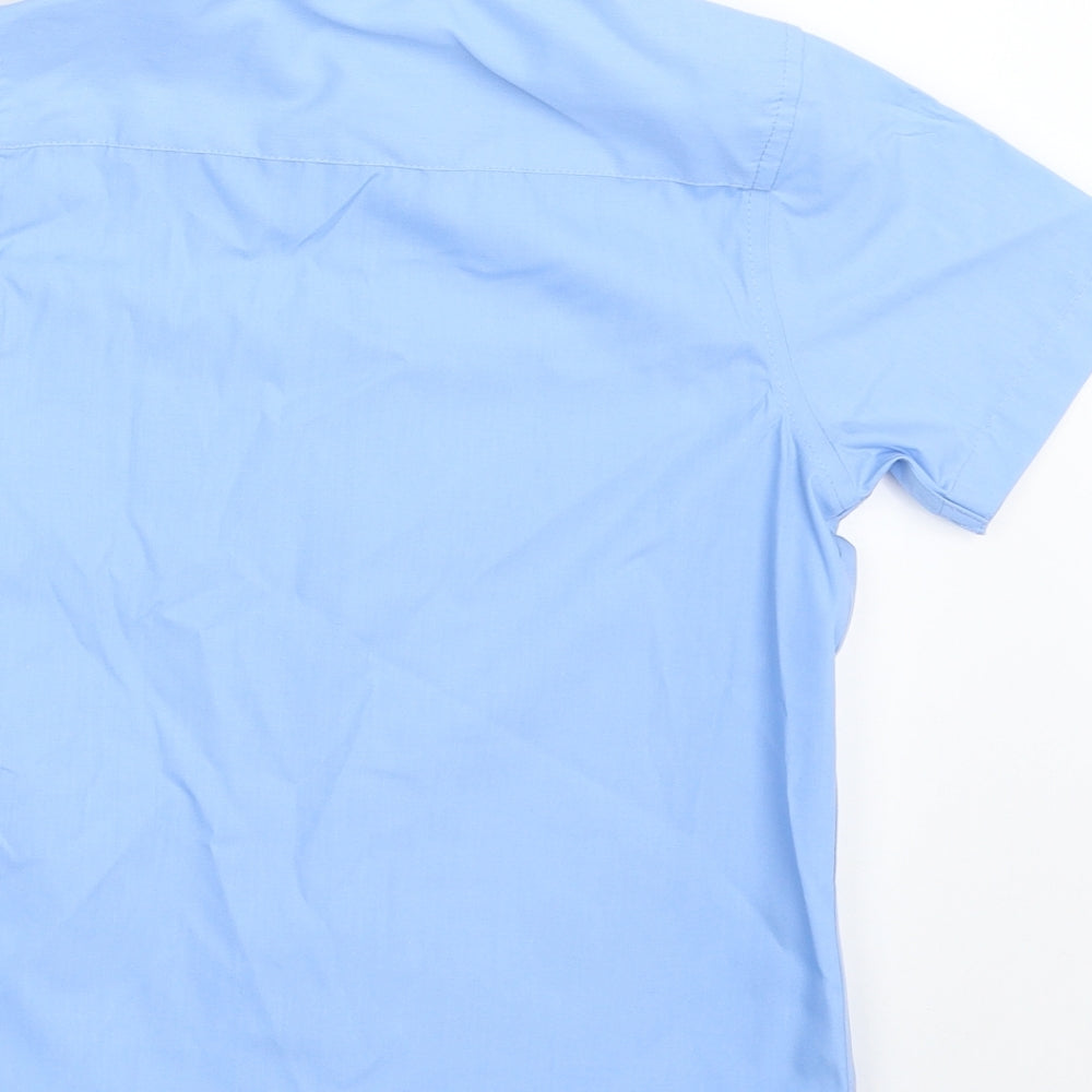 TU Boys Blue  Polyester Basic Button-Up Size 7 Years Collared Button