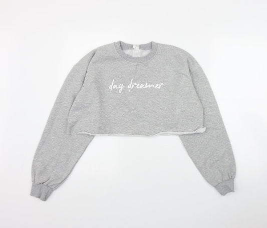 Preworn Womens Grey  Cotton Pullover Sweatshirt Size M   - 'Day Dreamer'