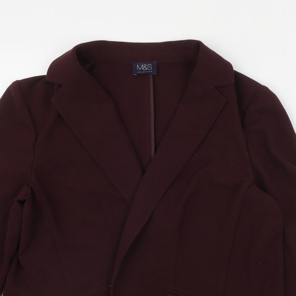 Marks & Spencer Womens Red   Jacket Blazer Size 14