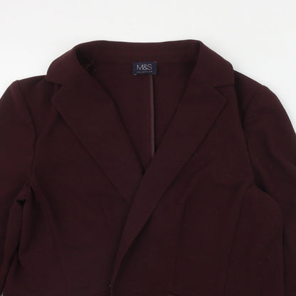Marks & Spencer Womens Red   Jacket Blazer Size 14