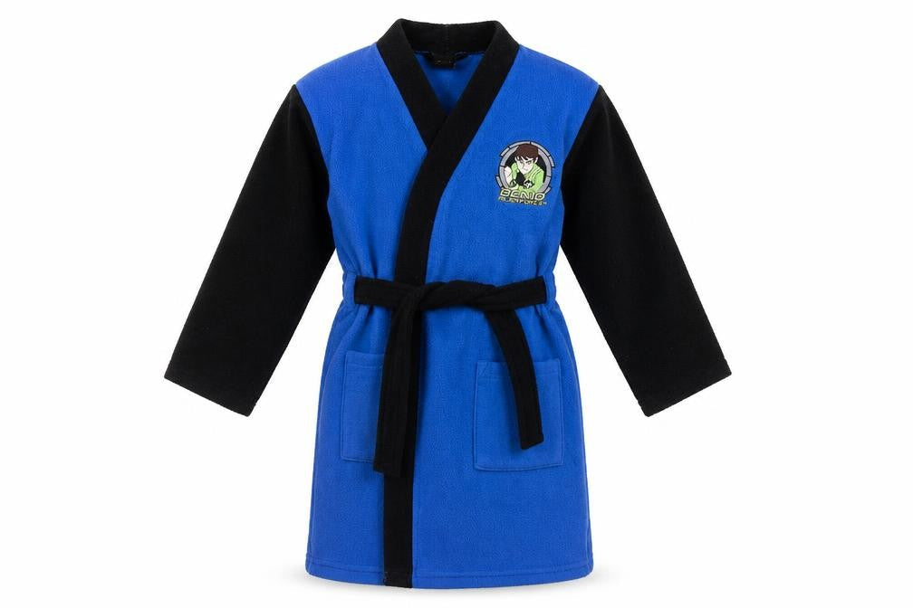 Cartoon Network Boys Blue Solid Polyester  Robe Size 7-8 Years  Tie - Ben10
