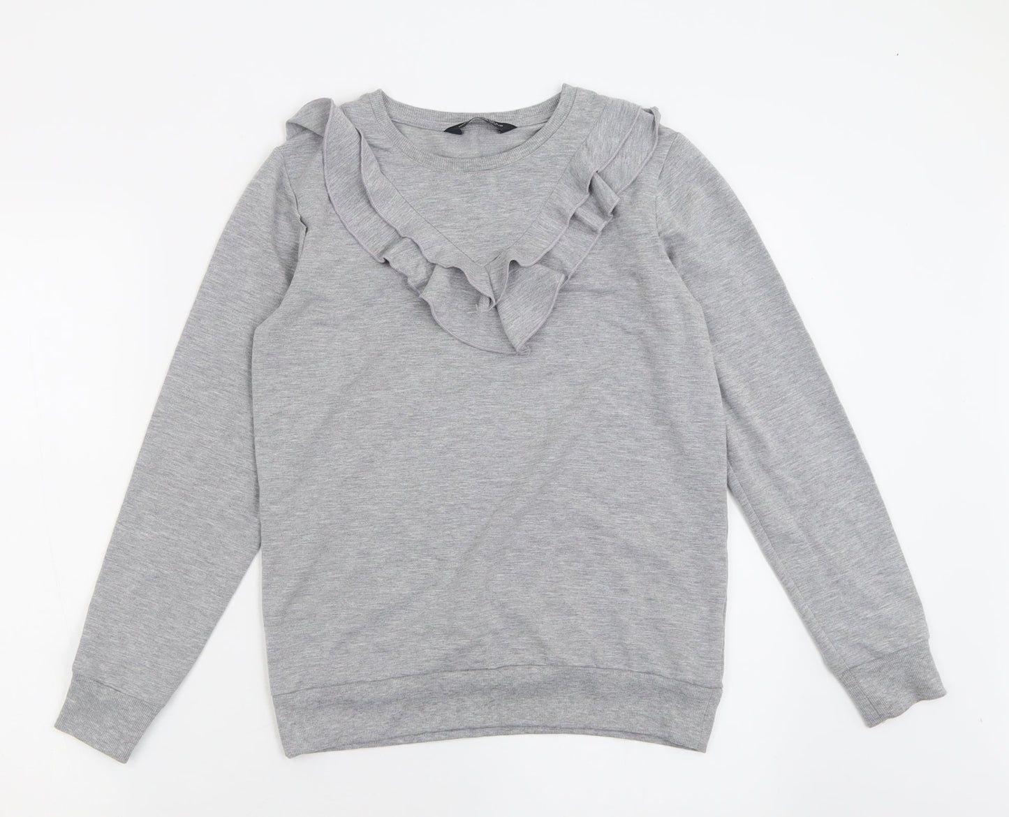 Dorothy Perkins Womens Grey  Polyester Pullover Sweatshirt Size 10  Pullover