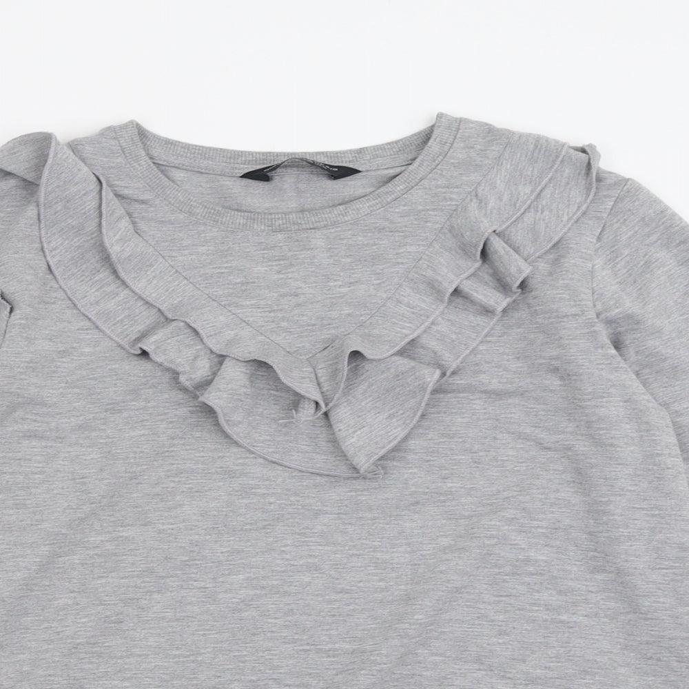 Dorothy Perkins Womens Grey  Polyester Pullover Sweatshirt Size 10  Pullover
