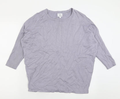 Saint Womens Purple Crew Neck  Viscose Pullover Jumper Size L