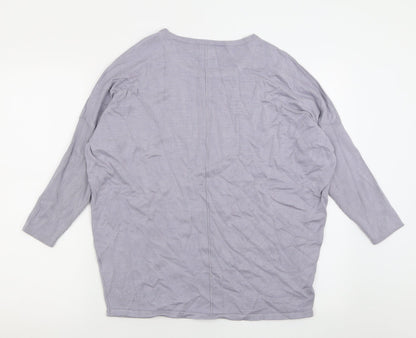 Saint Womens Purple Crew Neck  Viscose Pullover Jumper Size L