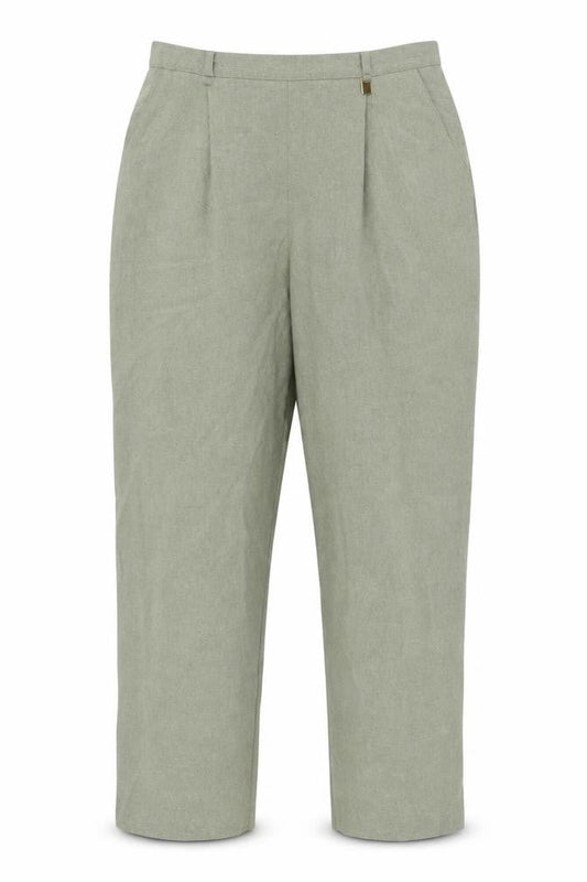 Classic Womens Green  Polyester Trousers  Size 14 L28 in Regular