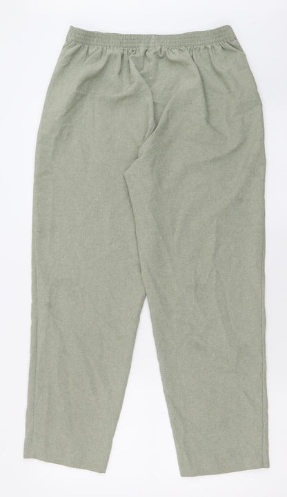 Classics Womens Green  Polyester Trousers  Size 14 L28 in Regular