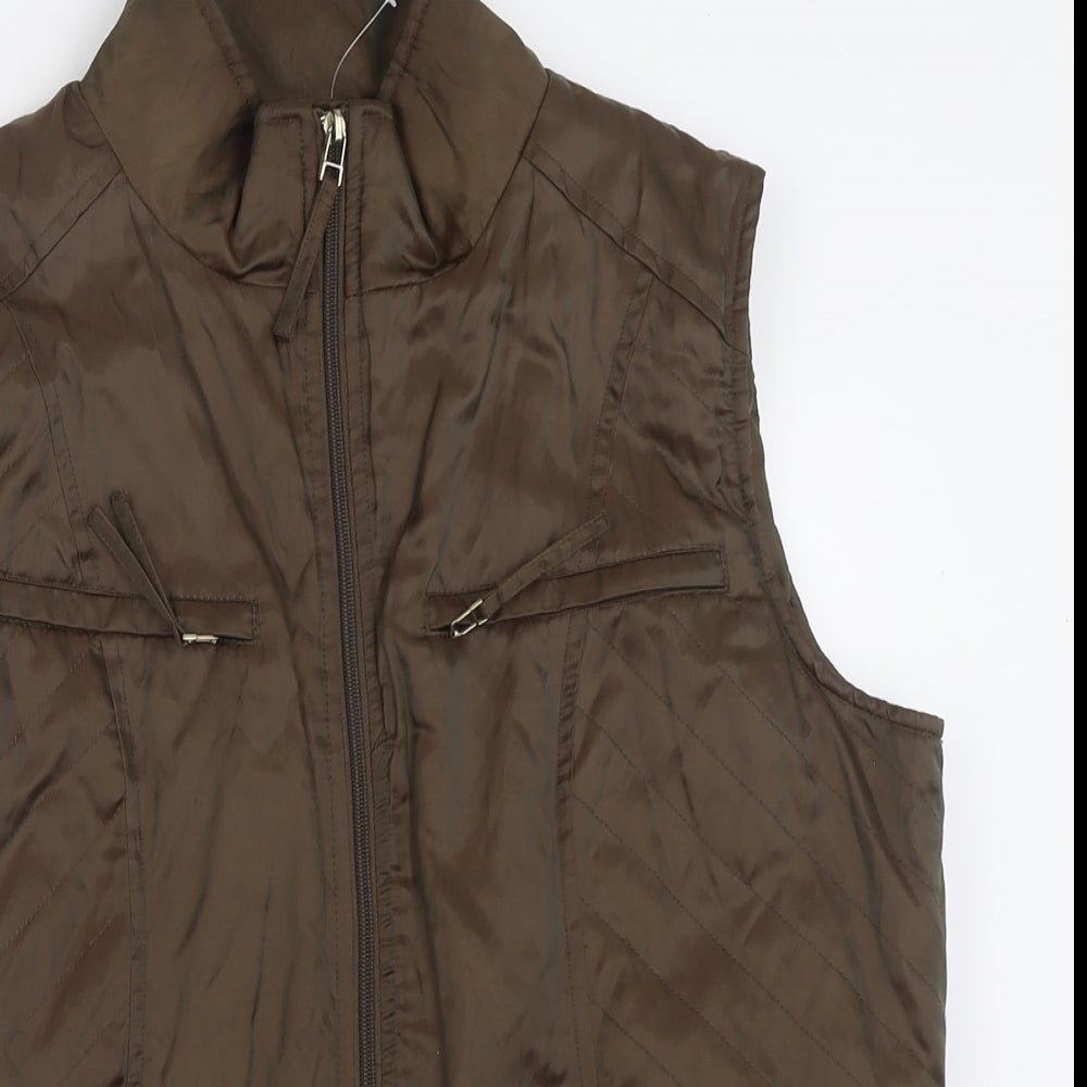 Lakeland Womens Brown   Gilet Jacket Size 10  Zip