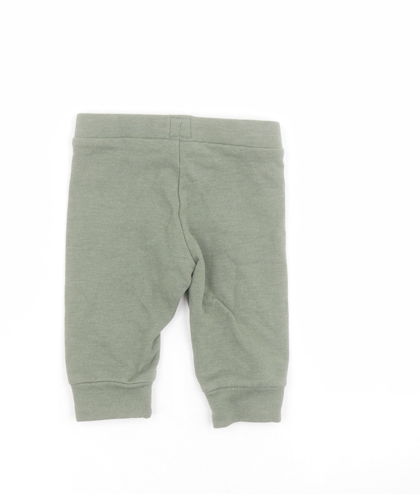 NEXT Baby Green  Cotton Jogger Trousers Size 3-6 Months  Tie
