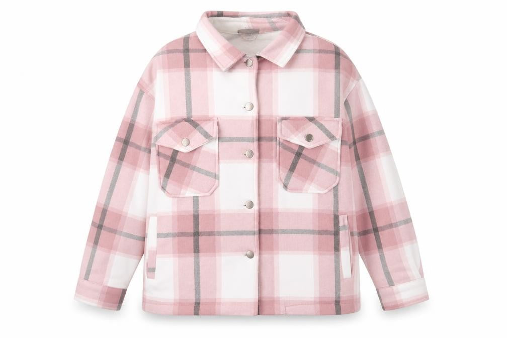 Rising Womens Pink Check  Jacket  Size M  Button