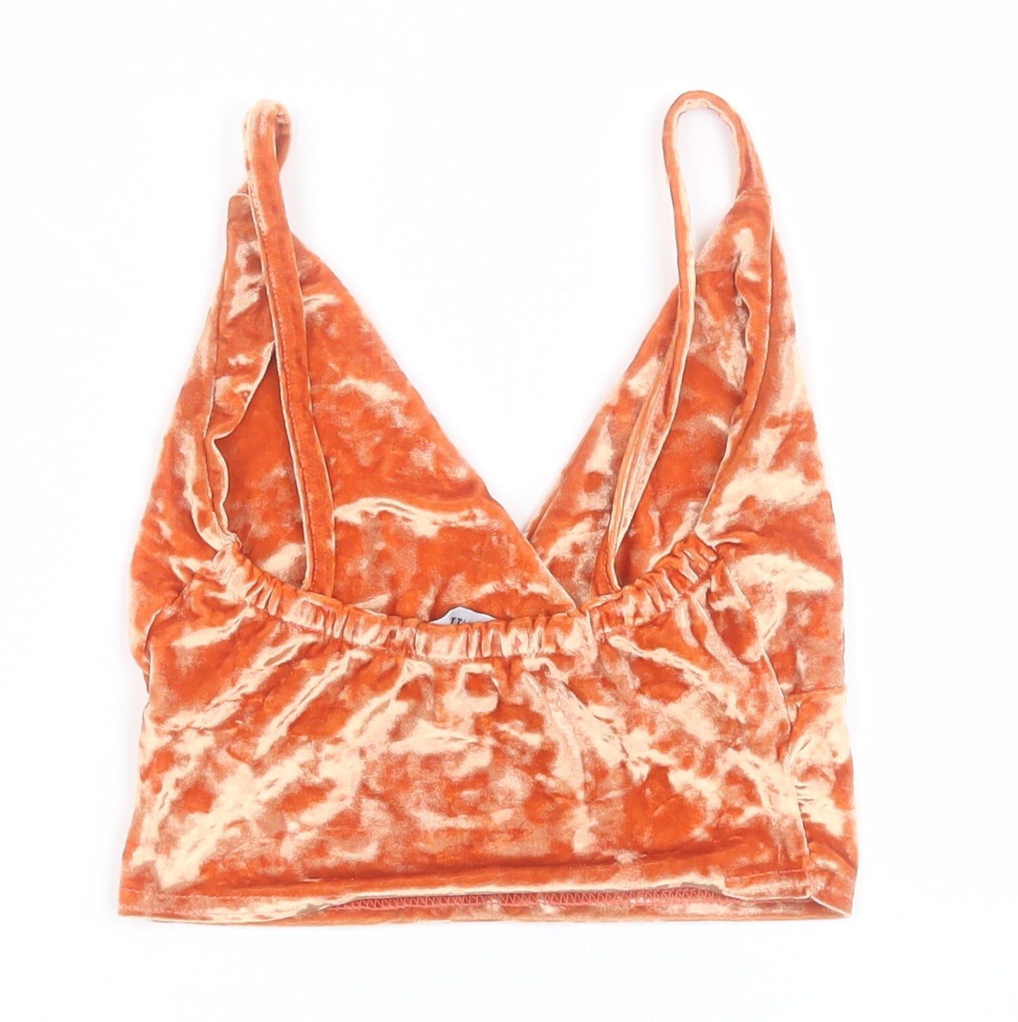 PRETTYLITTLETHING Womens Orange  Polyester Cropped Tank Size 6 Sweetheart