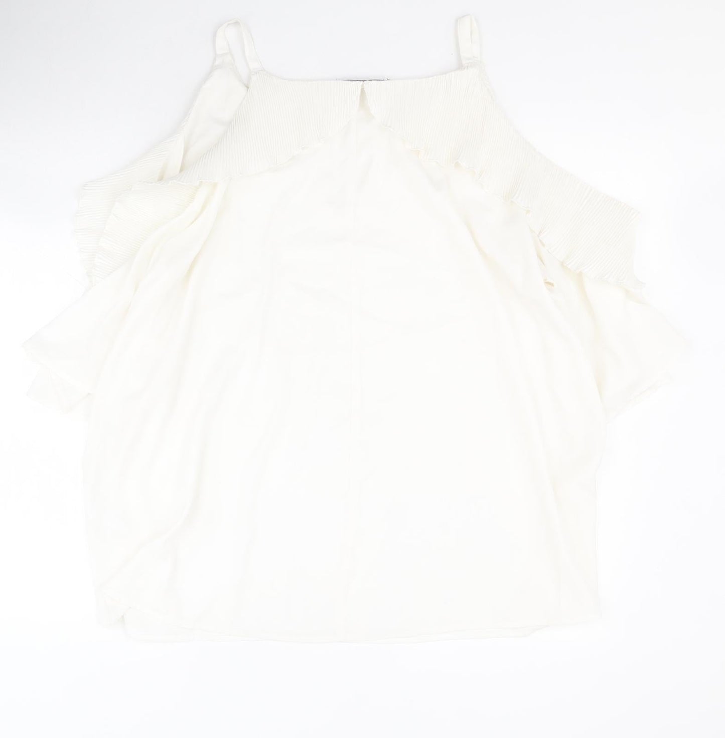 KOKO Womens White  Polyester Basic Blouse Size 22 Round Neck