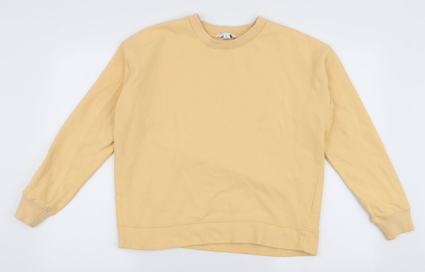 Miss Selfridge Womens Yellow  100% Cotton Pullover Sweatshirt Size M  Pullover
