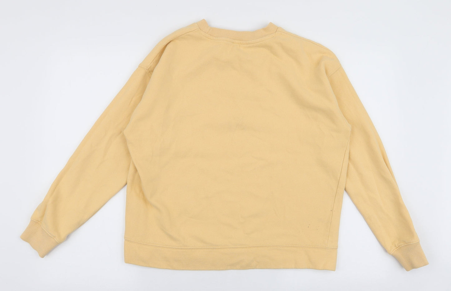 Miss Selfridge Womens Yellow  100% Cotton Pullover Sweatshirt Size M  Pullover