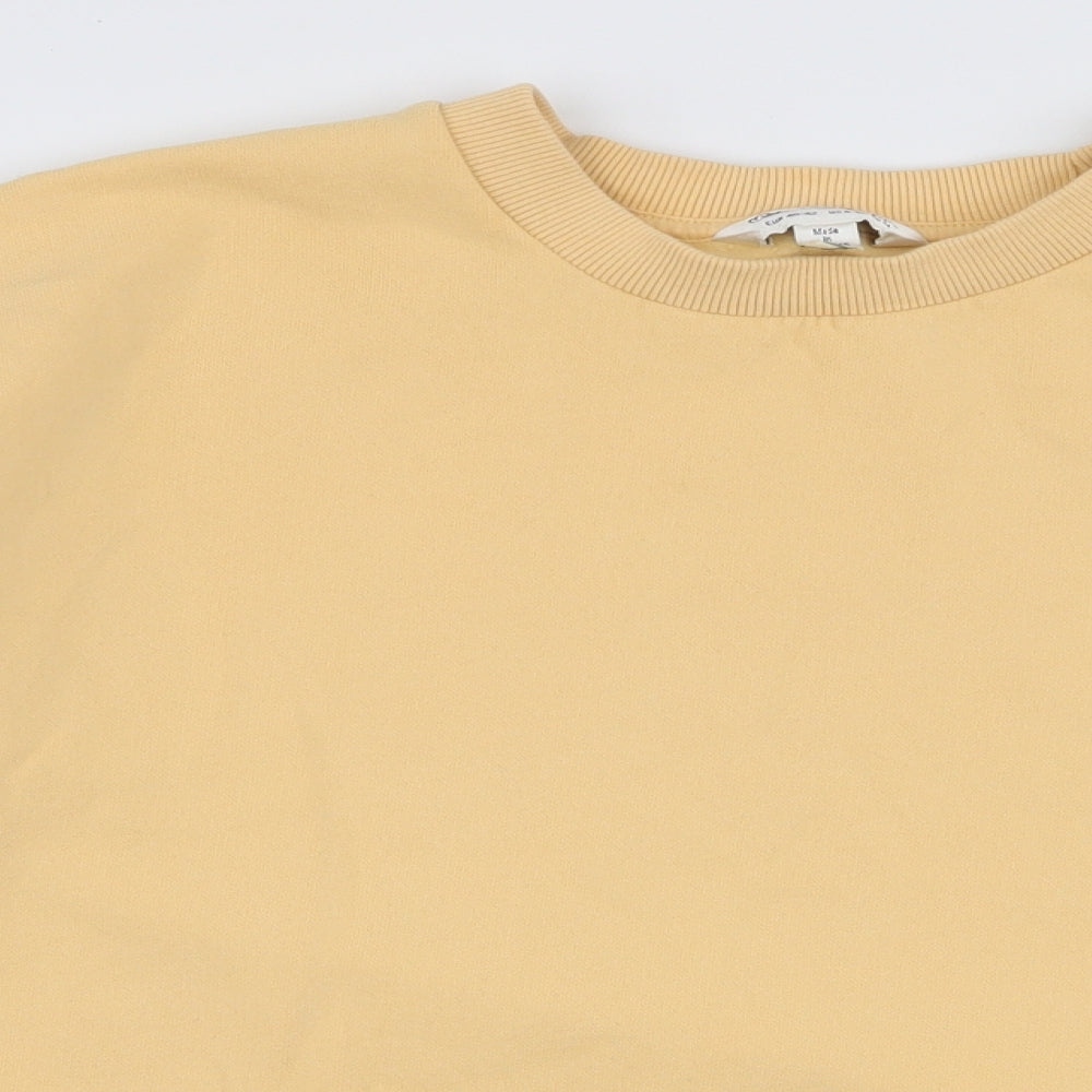 Miss Selfridge Womens Yellow  100% Cotton Pullover Sweatshirt Size M  Pullover
